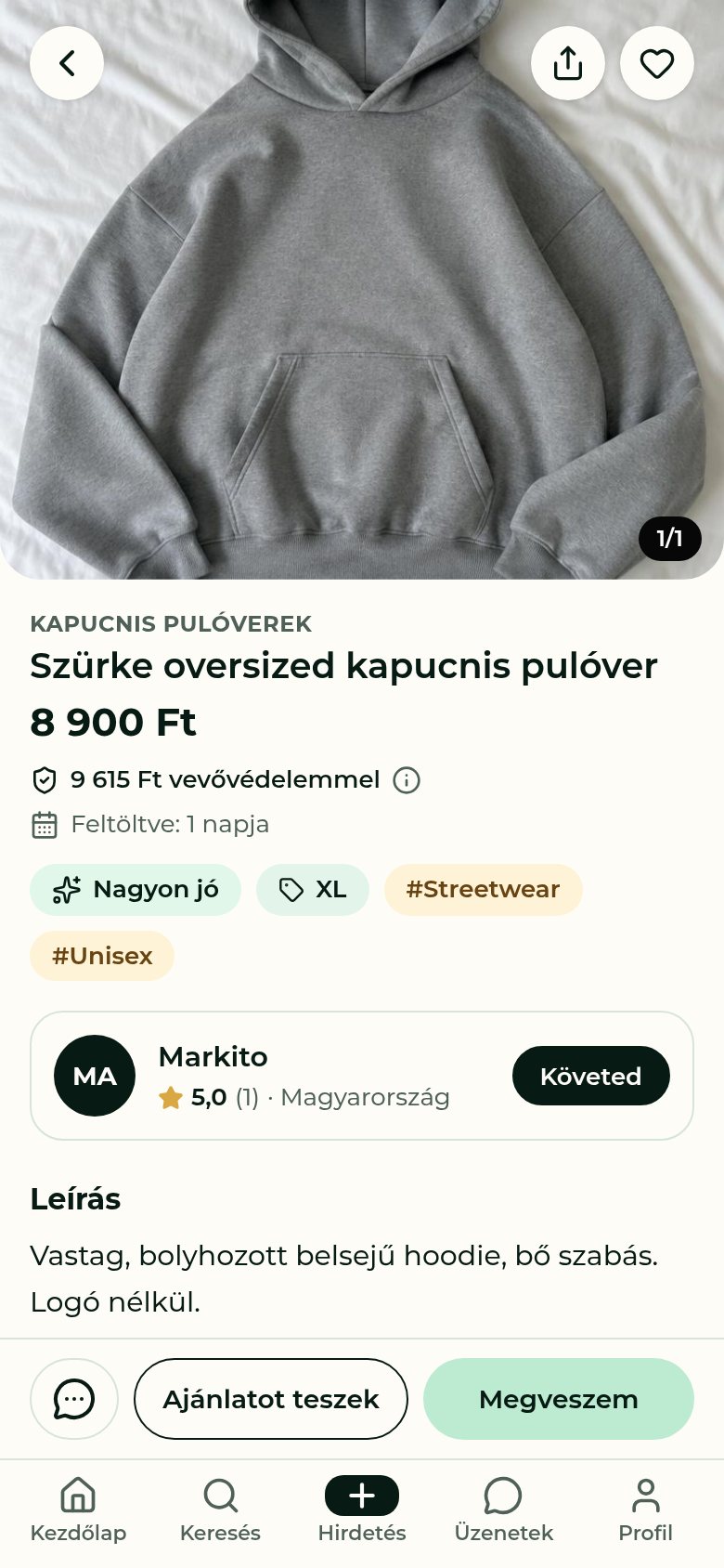 Strona produktu i oferta na czacie w Reselly